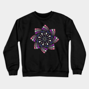 Seamless Repeating Geometric Mandala Dot Art Gender Fluid Pride Pattern Crewneck Sweatshirt